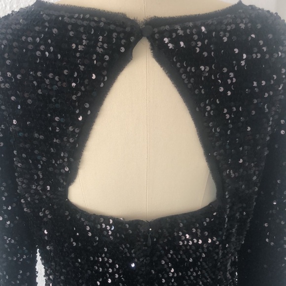 Black Velvet sequin dress. - Picture 6 of 12
